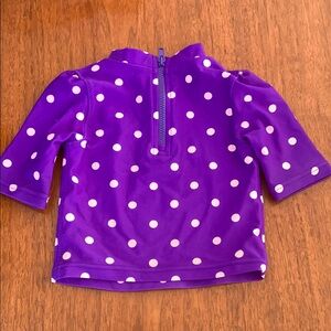 😊FREE😊 Vibrant Purple Polka Dot Kids Swim Top size 3-6m